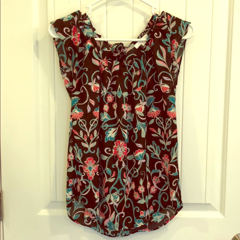 Colorful sleeveless top Lauren Conrad size XS